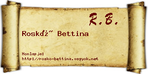 Roskó Bettina névjegykártya