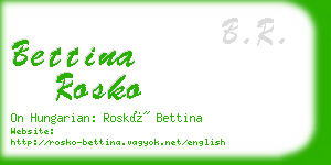 bettina rosko business card